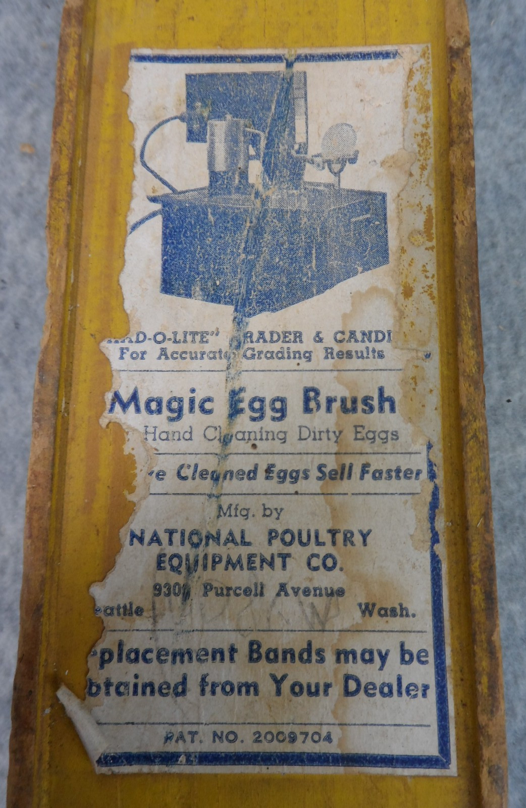 Magic Egg Brush RARE National Poultry Equipment CO Seattle Advertising 1930’s