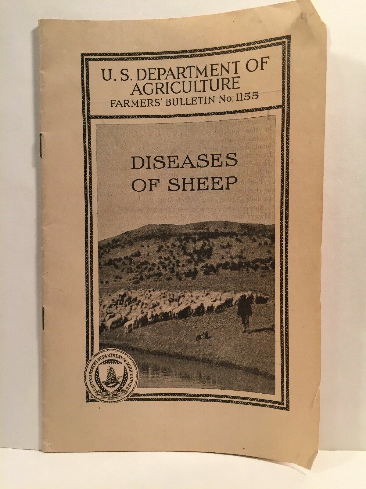 1927 USDA Department of Agriculture Farmers’ Bulletin No. 1155 Diseases of Sheep