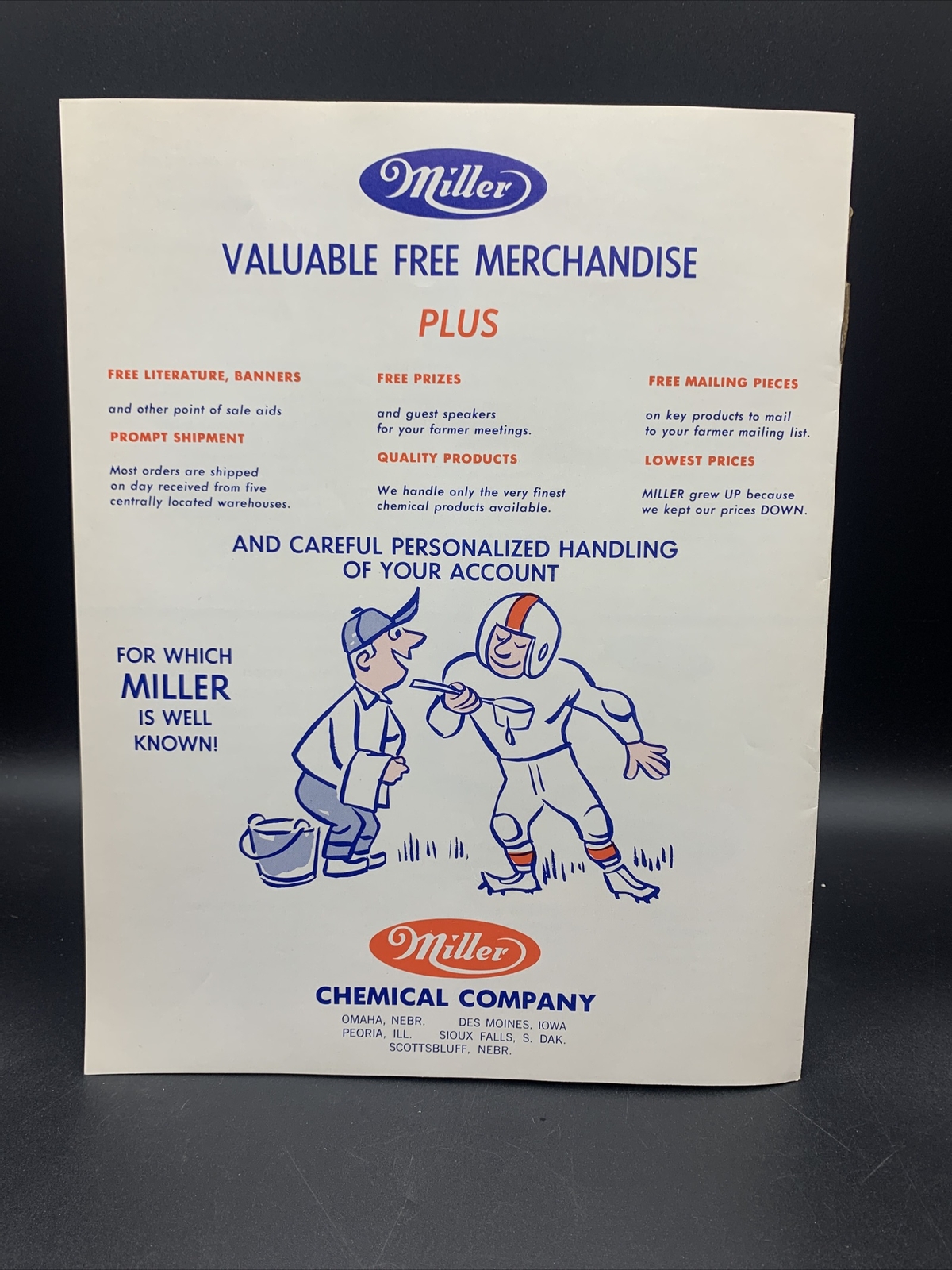 1963 Miller Livestock Chemical Company Promo Book & Original Envelope-Omaha NE
