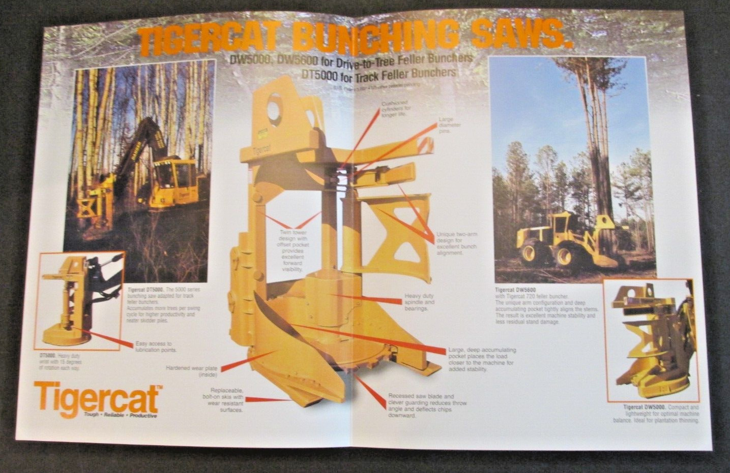 TIGERCAT Saws DW5000-5600 DT5000 Dealer Paris Ontario Canada Ad Brochure