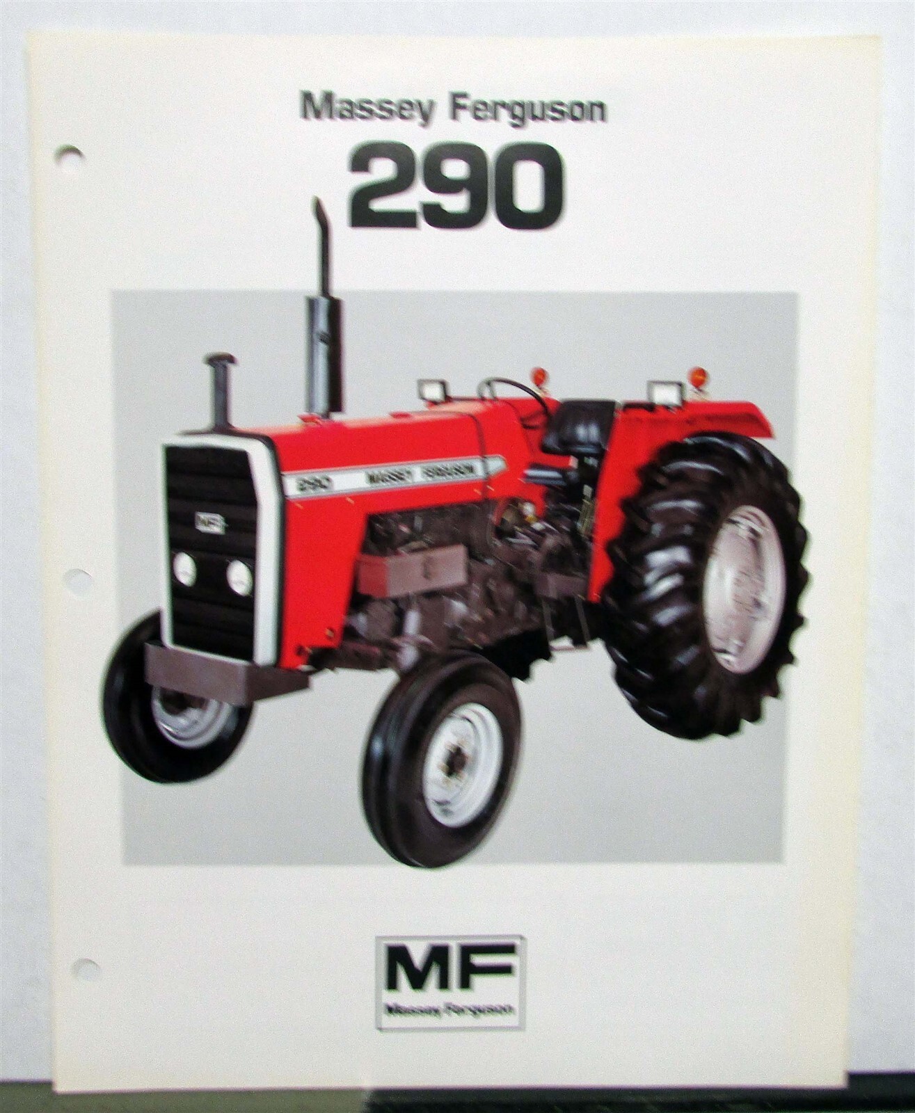 1984 Massey Ferguson 290 Tractor Specs Agricultural Sales Data Sheet