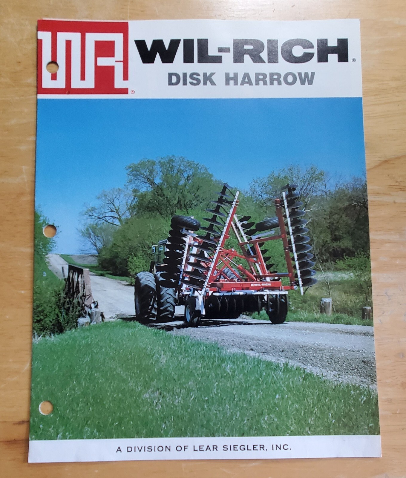 Wil-Rich Disk Harrow DOT25 RPS14 Sales Pamphlet Brochure Specs Lear Siegler