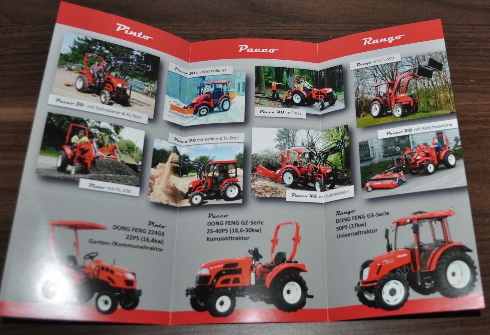 Dong Feng Tractor China Specification Brochure Prospekt
