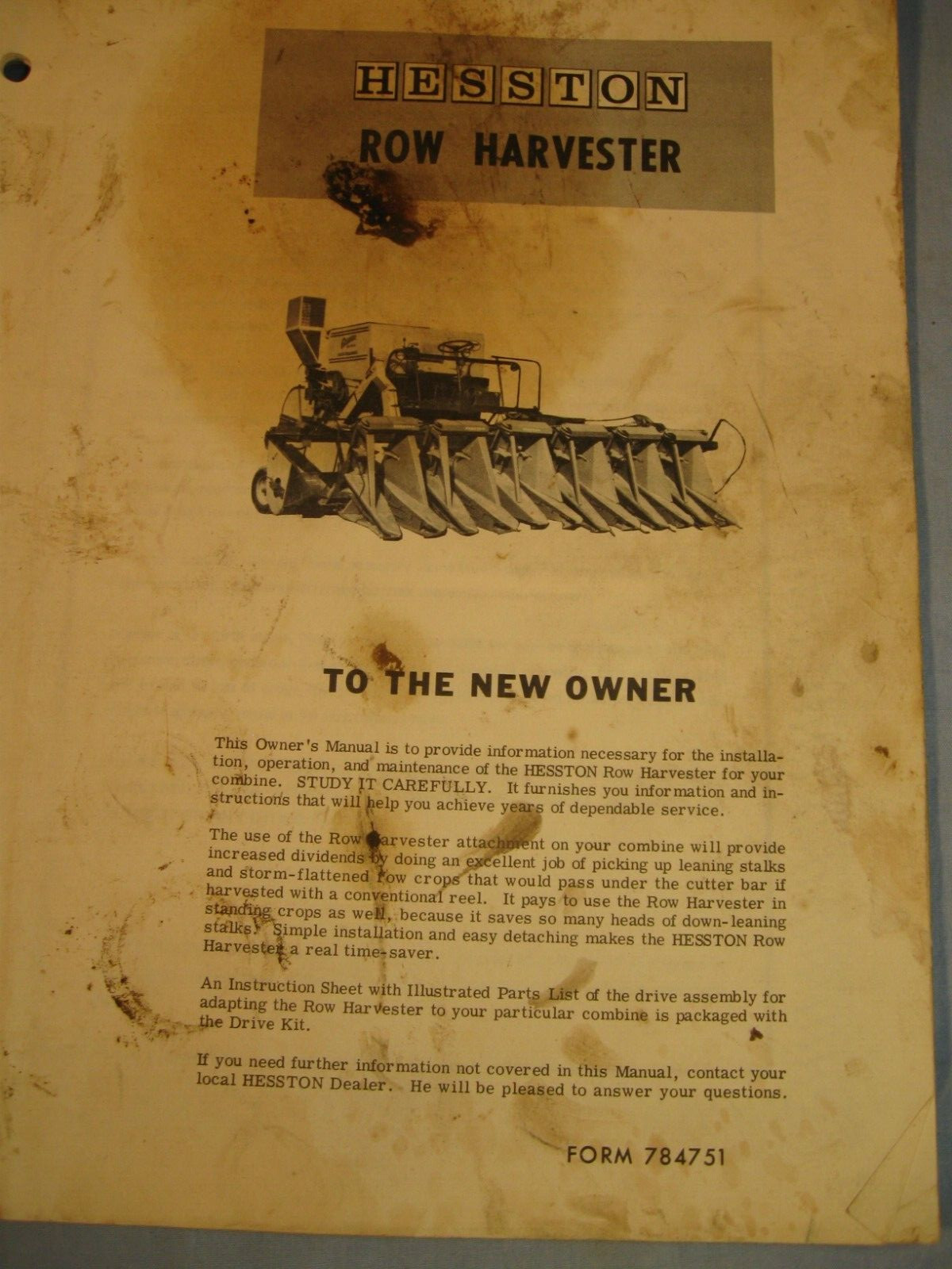 Vintage Operator’s & Owner’s Manuals for the Hesston Row Harvester