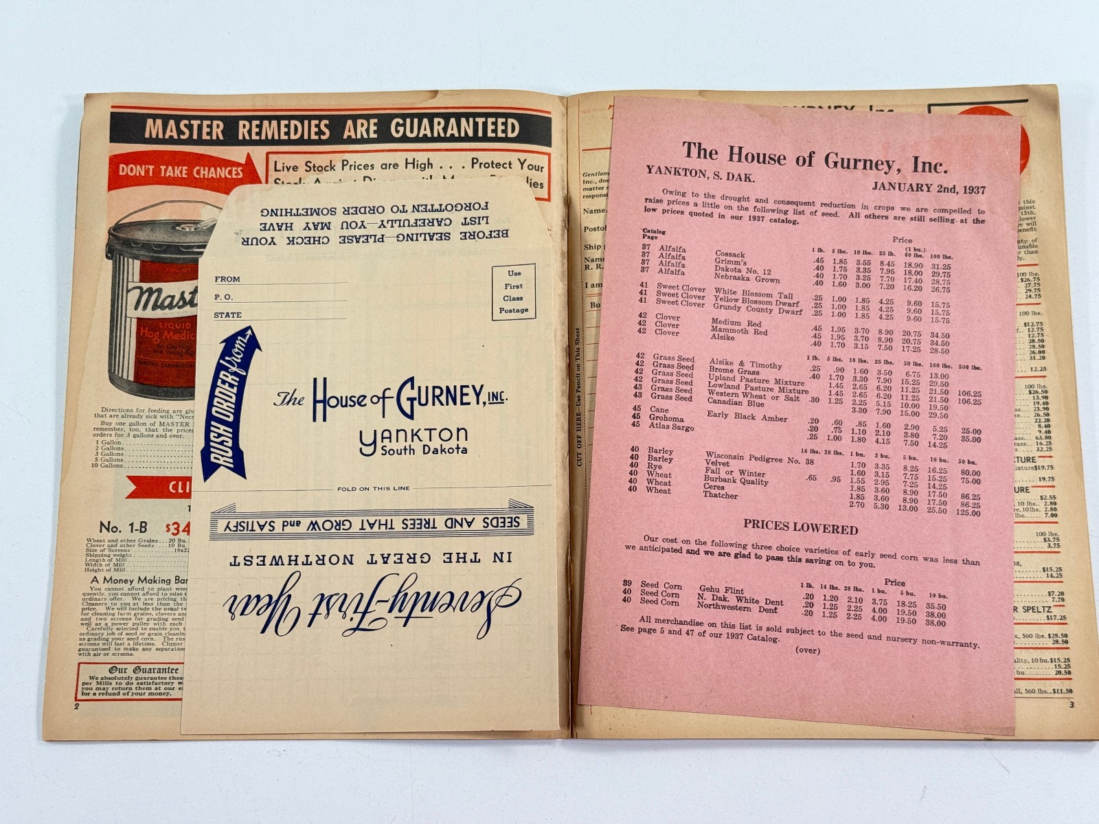 1937 House of Gurney Advertising Catalog Yankton South Dakota SD