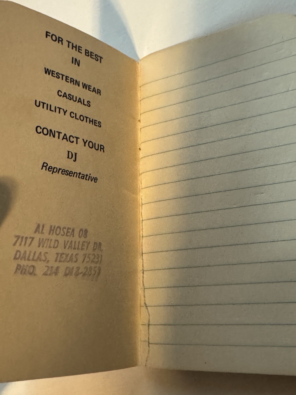 Fort Worth TX Dickson Jenkins Note Pad Manufacturing Company