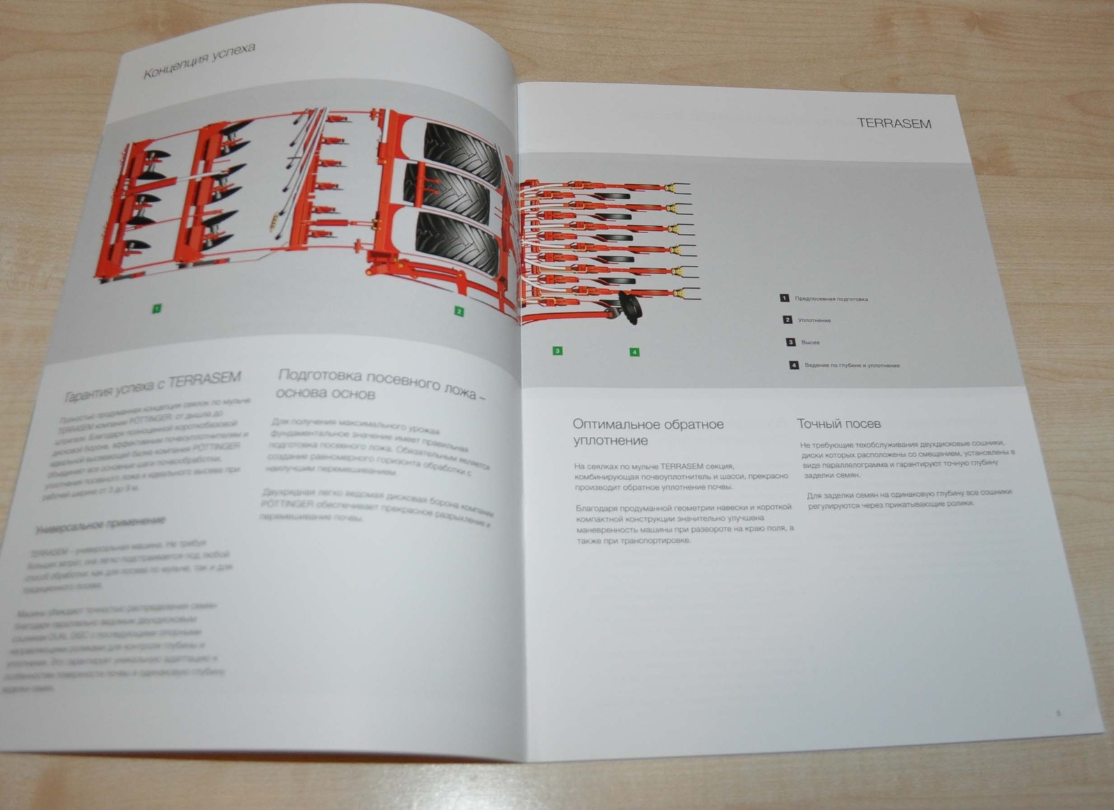 Pottinger Terrasem Trailed mulch planters Agricultural Brochure Prospekt RU