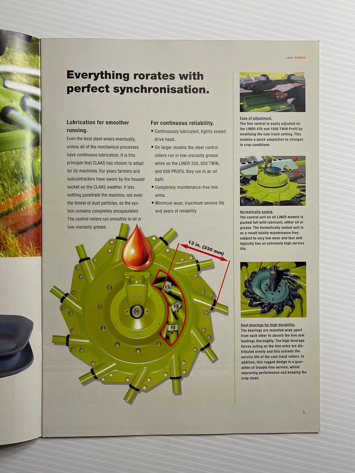 CLAAS Swathers Liner Rake – Sales Brochure *2006* (Showroom Sales Book)