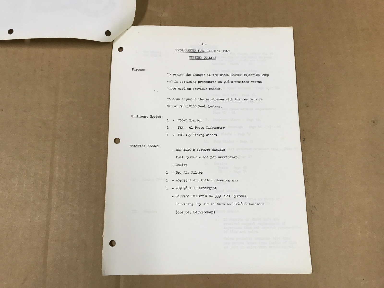 Vintage International Blue Ribbon Service Training Instructor’s Guide EP-1545