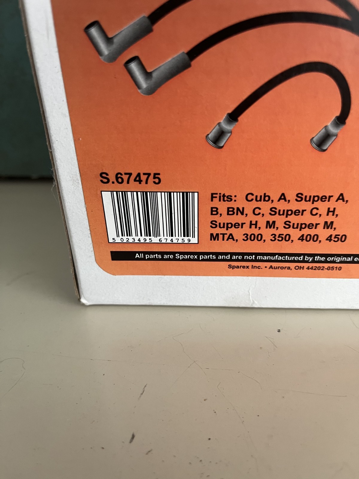 Sparex International Harvester Spark Plug Wire Set S.67475 Free Shipping
