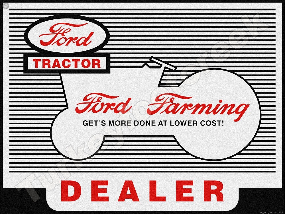 Ford Tractor Dealer 12″ x 16″ Metal Sign