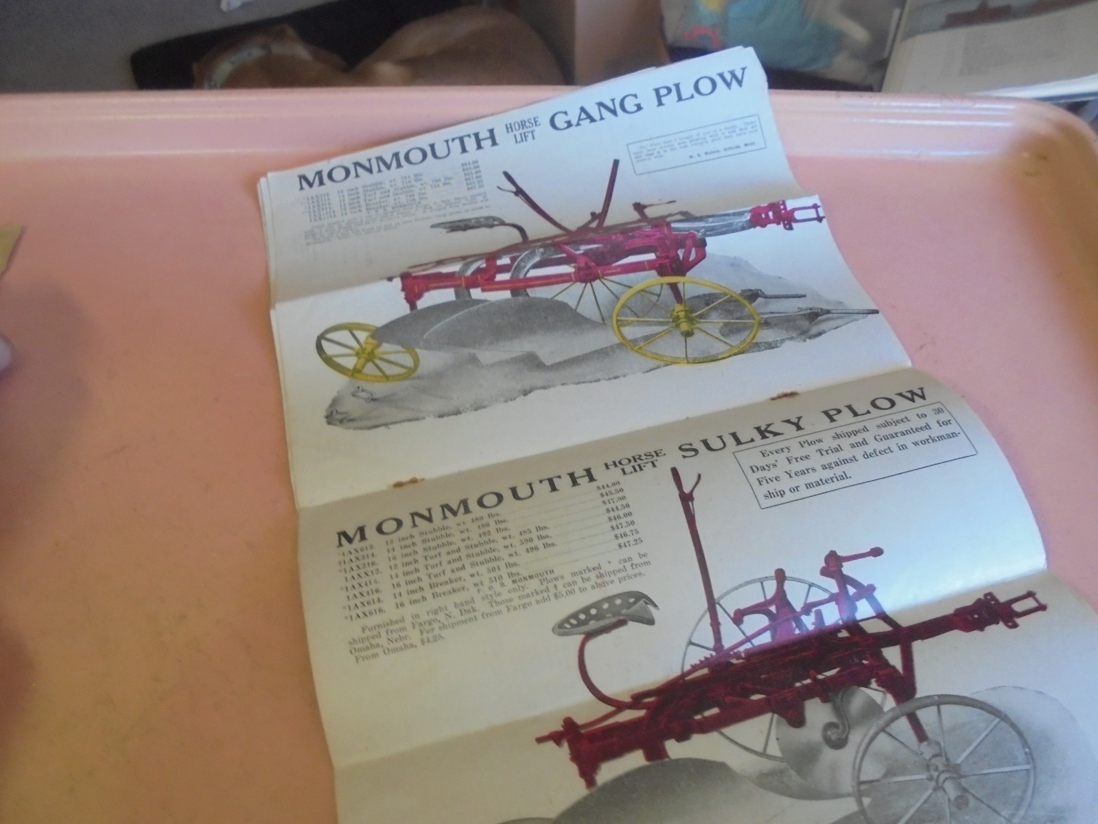 Vintage 1920’s Monmouth Plow Factory Brochure