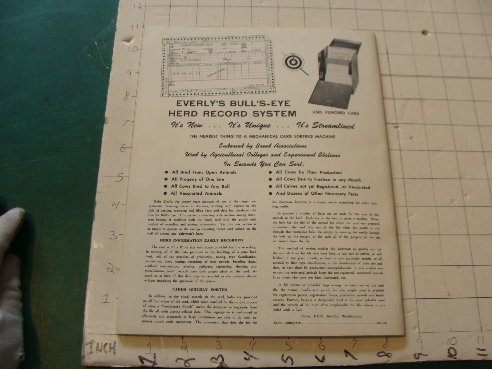 vintage Catalog: GEORGE F. CREUTZBURG & SON 1954 winter cattle-log #32 FARM STUF