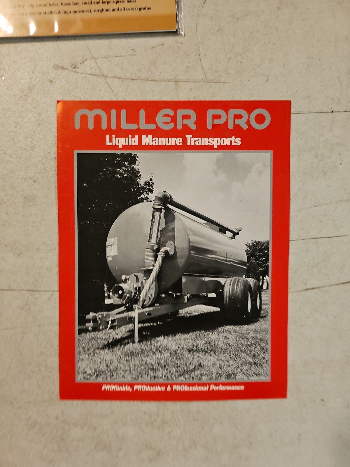 Miller Pro Liquid Manure Transports Sales Brochure Spec Sheet