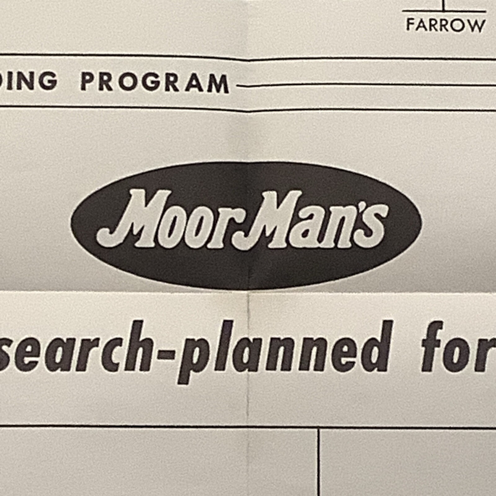 Vintage Moor Man’s Poster Quincy Illinois Pork Production Chart INV-AA01I
