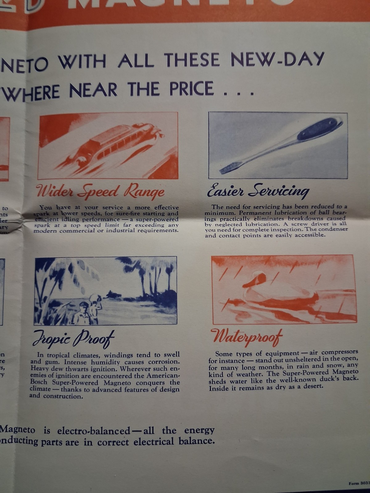 1936 AMERICAN BOSCH POWERED MAGNETO AGRICULTURE Poster Brochure 18″x24.8″