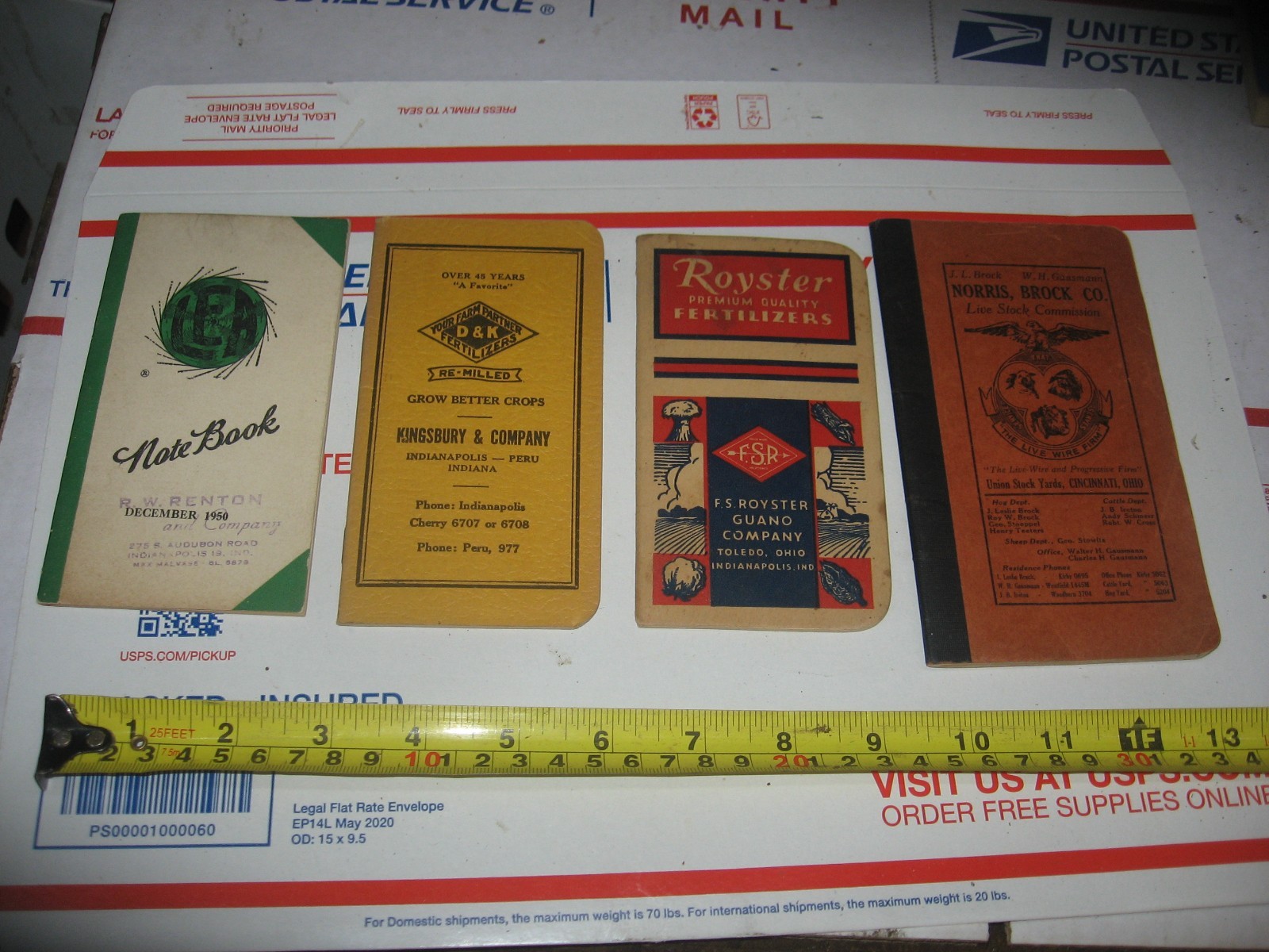 OLD FARM MEMO BOOKS FROM 1940’S AND 1950’S