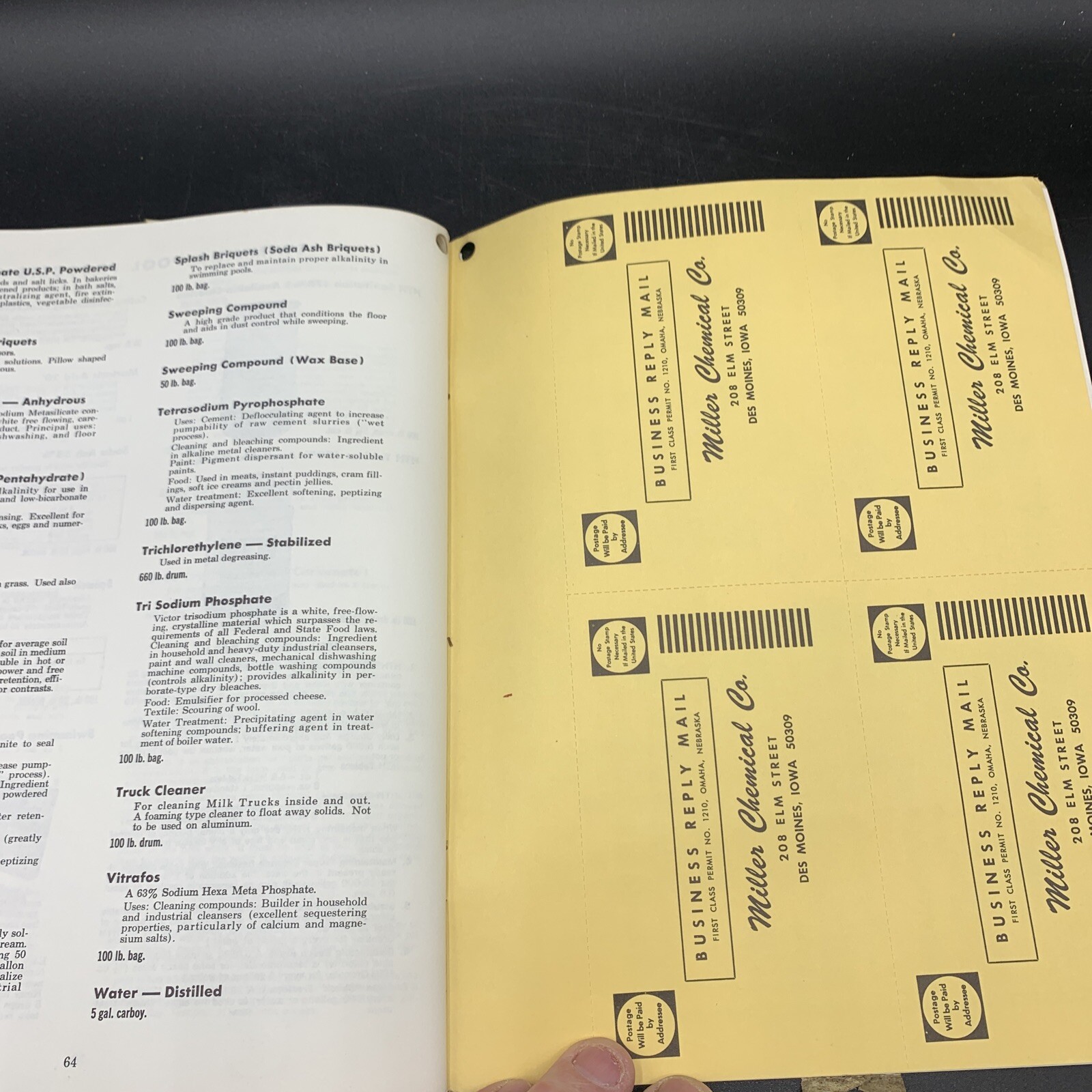 Lot 1960’s Miller Chemical Co Dealer Catalog & Price List-Home/Farm/Livestock
