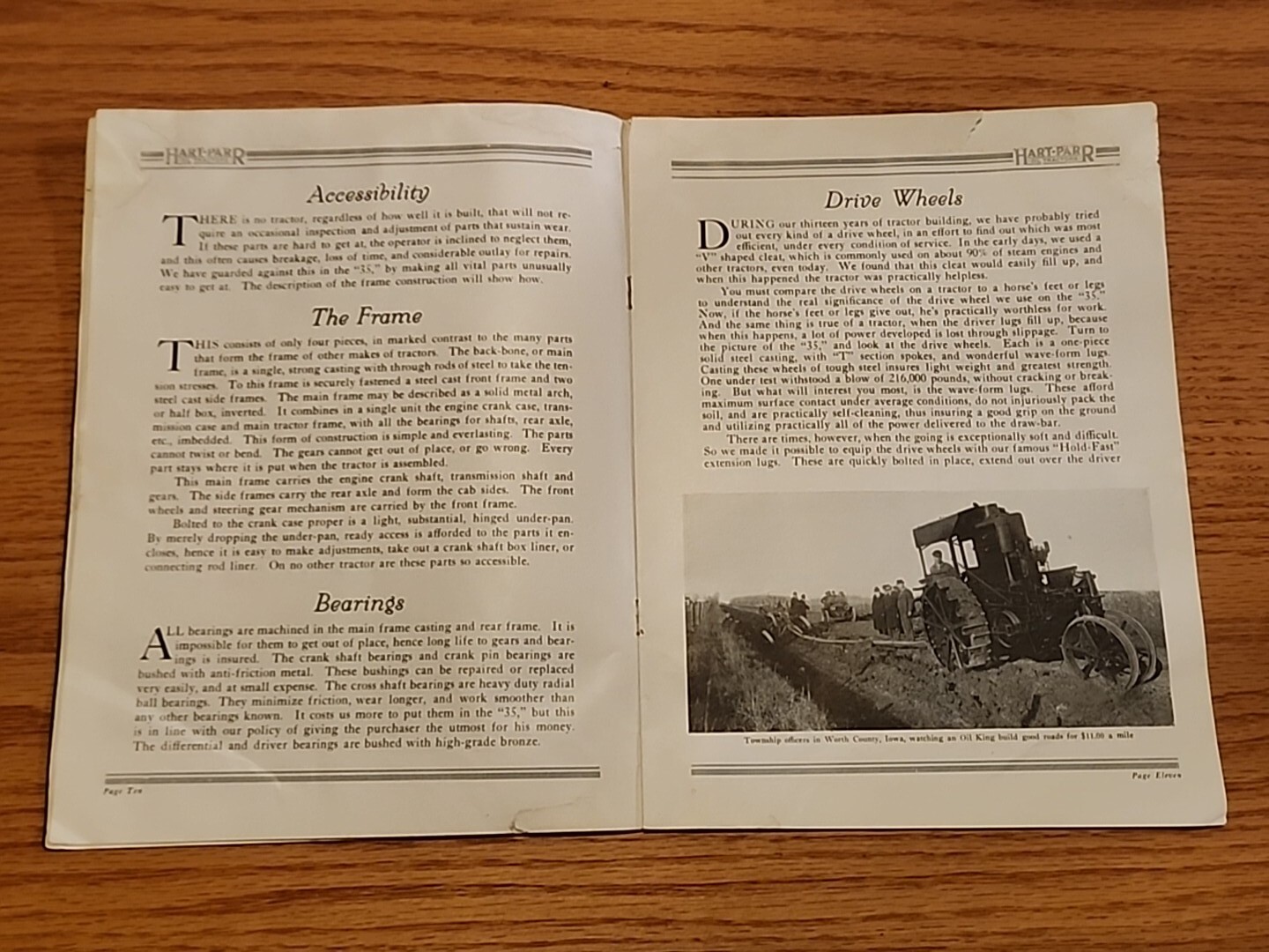 1910’s Hart Parr Oilking 35 Prairie Tractor Sales Brochure Catalog Original
