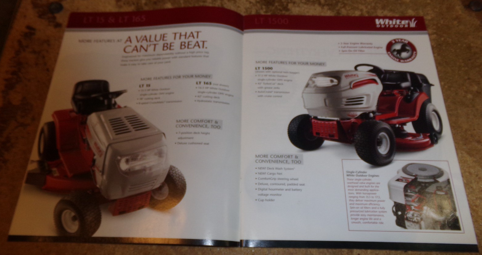 2003 white tractors + riders brochure in nice shape used