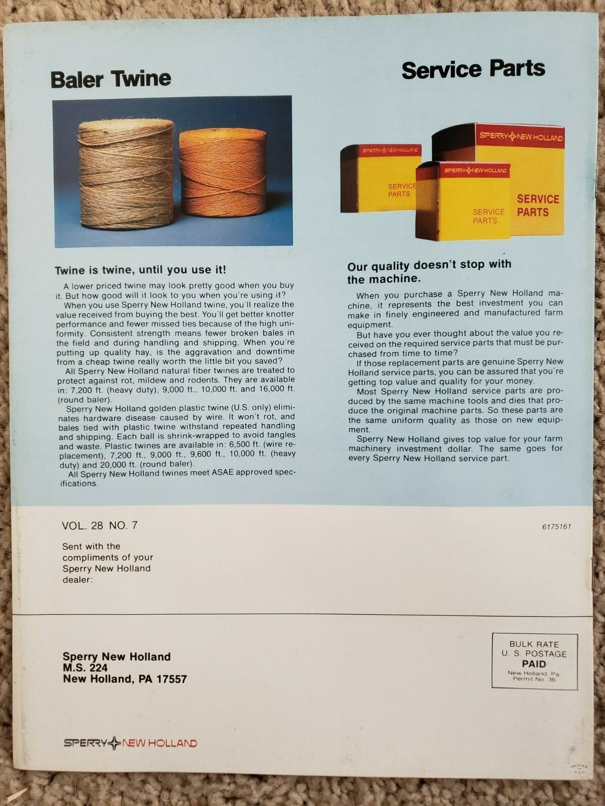 Sperry – New Holland Farm Equipment Buyer’s Guide – 1983 – Vol. 28 No. 7 B