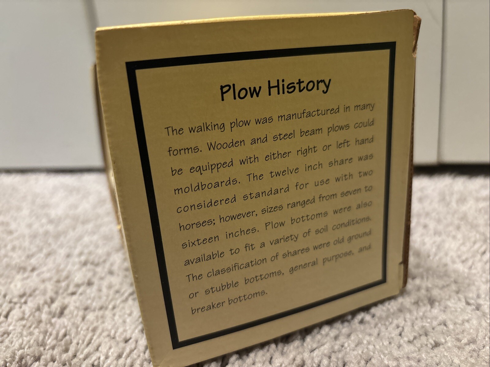 🔥SpecCast Wooden Beam Plow, New in Box