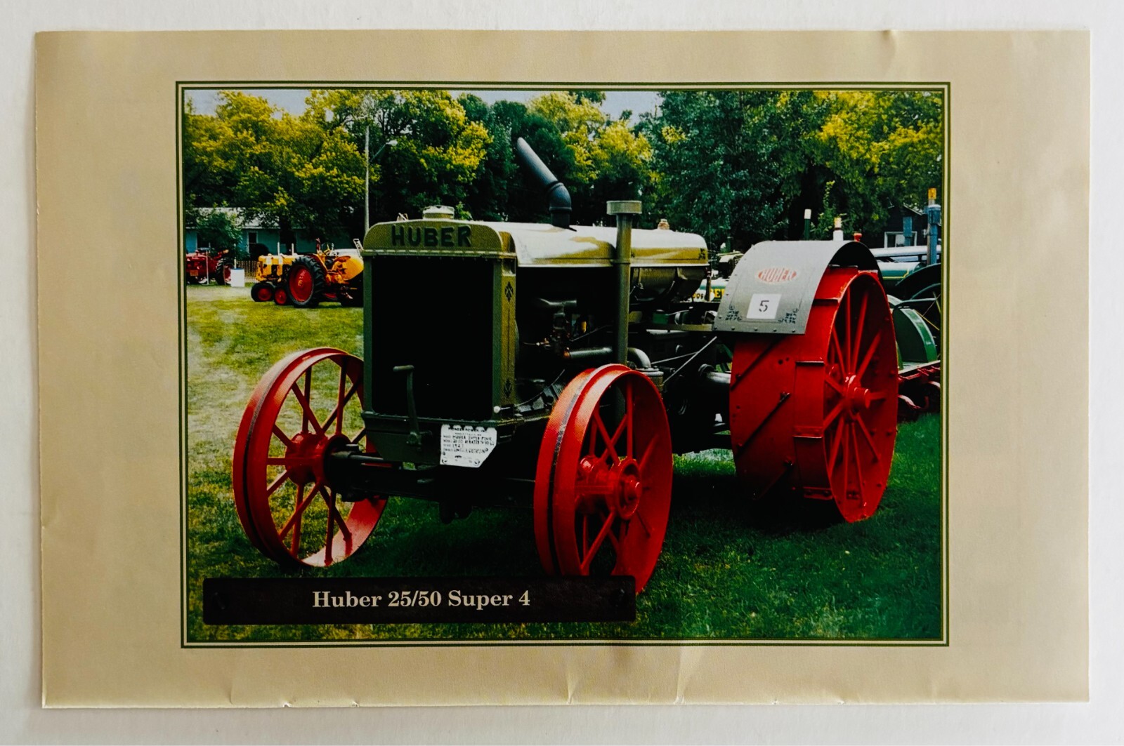 1927 Huber 25/50 Super 4 Antique Tractor 1970-80s Book Print Agriculture C80B
