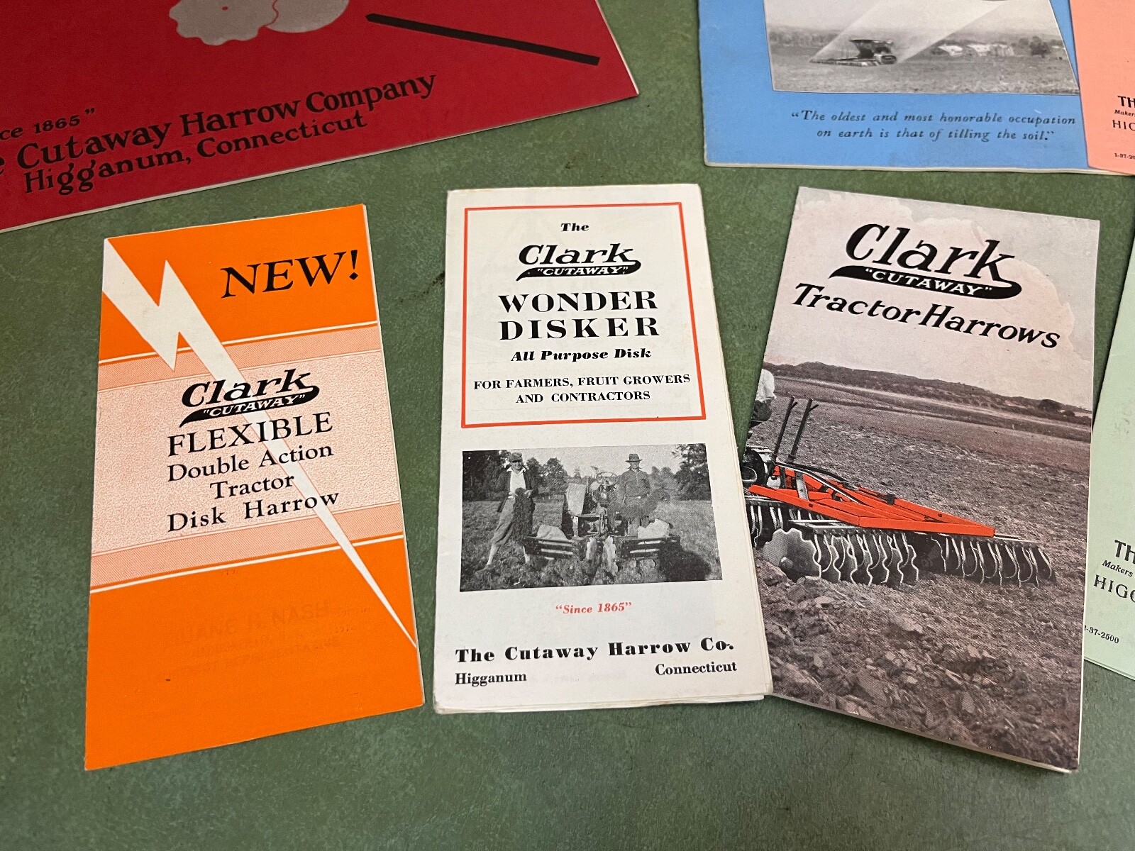 Orignal Lot of Clark Cut Away Farm Implement Brochures and Catalog 1937