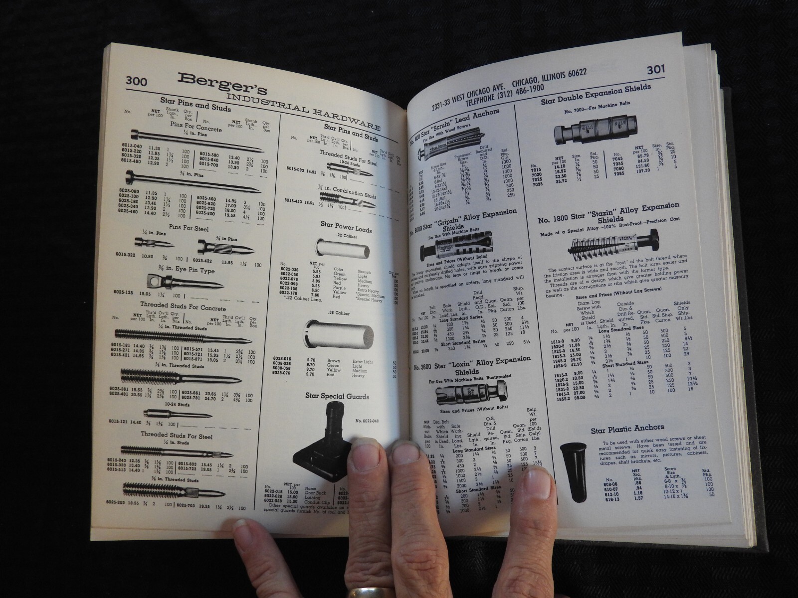 1968 BERGER’S INDUSTRIAL HARDWARE SALES CATALOG ASBESTOS PRODUCTS TOOLS 460+ pgs