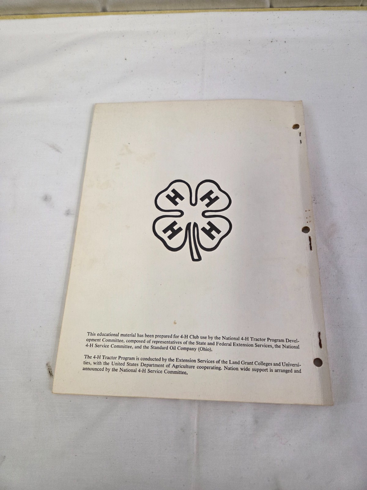 1963 4H Tractor Care And Safety Program Manual Book Second Year