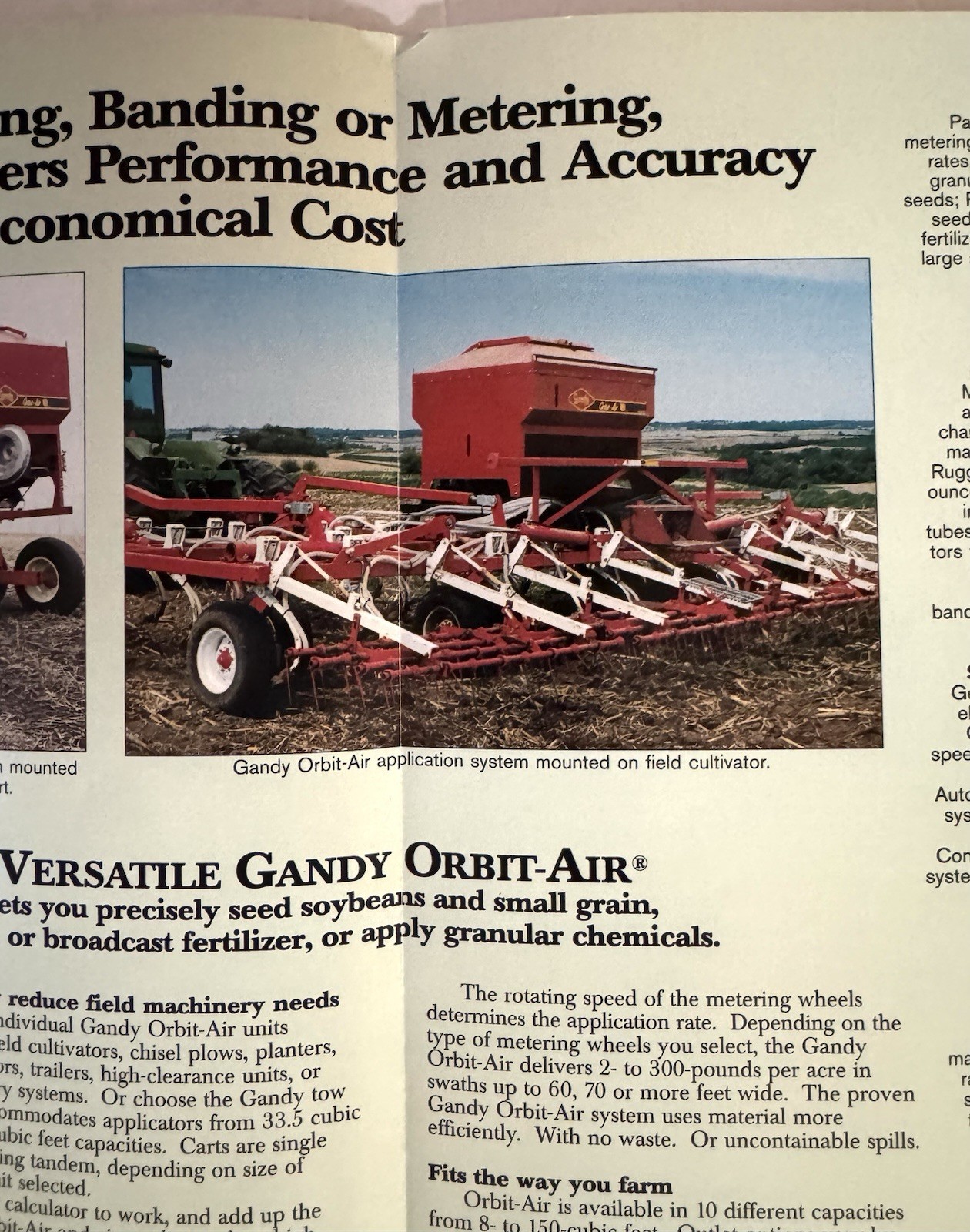 Vintage 1998 Grandy Orbit-Air Seeder Farm Equipment Dealer Sales Brochure