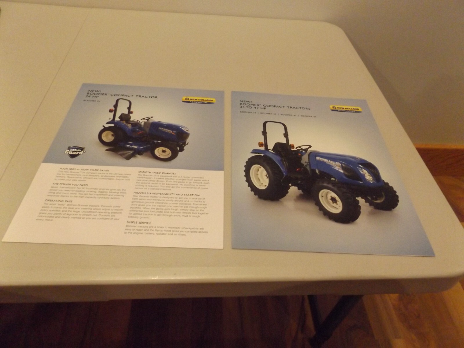 2-pc. NEW HOLLAND BOOMER COMPACT TRACTORS, LIT # NH31002410, NH31003340 2014