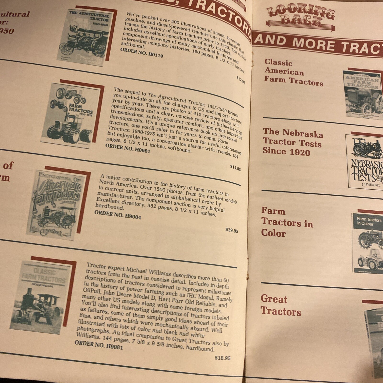 Looking back, old town Farm and catalog