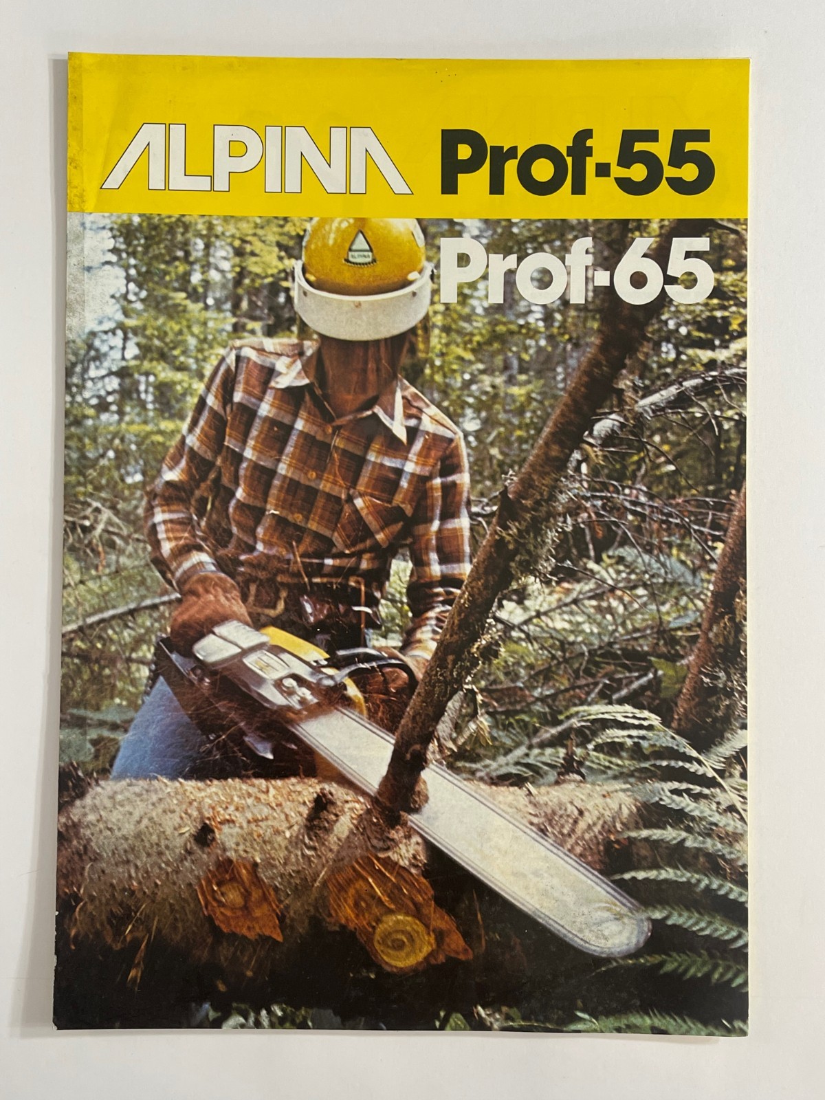 Vintage Original 1980s Alpina Chainsaws Model Prof-55 / Prof-65 Sales Brochure