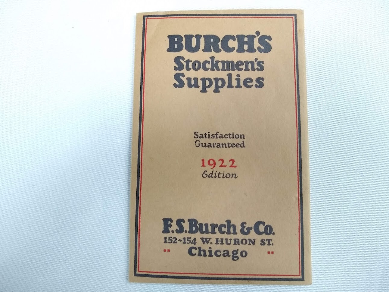 1922 Burch’s Stockmen’s Supplies catalog farm ranch livestock