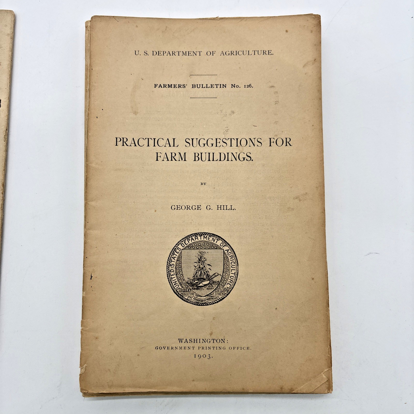 1898, 1900’s-1930’S U.S DEPARTMENT OF AGRICULTURE FARMERS’ BULLETINS LOT OF 14