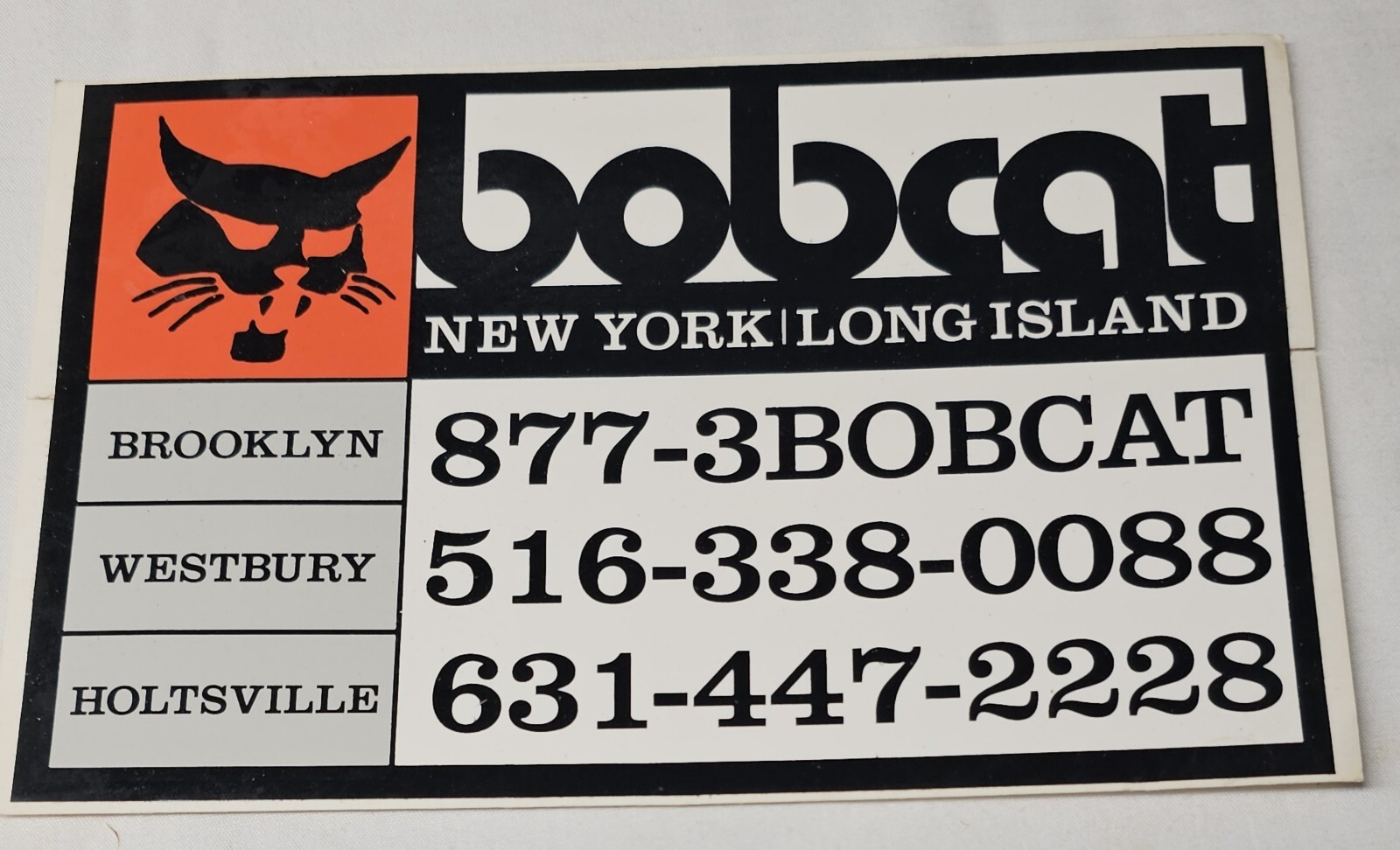 Vintage Bobcat Advertising Sticker Construction Landscaping Heavy Equipment 4×6″