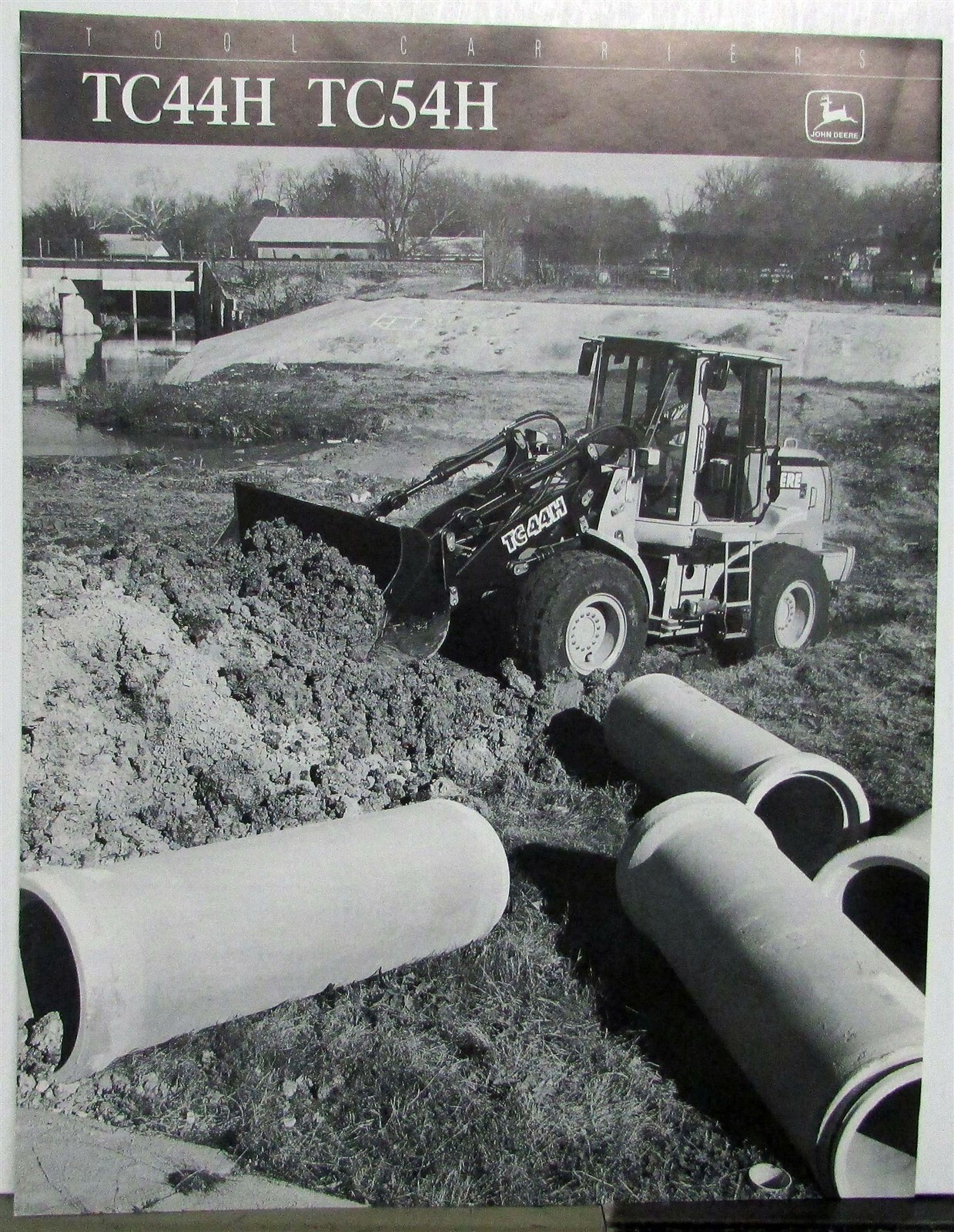1998 John Deere TC44H TC54H Wheel Loader Specifications Construction Brochure
