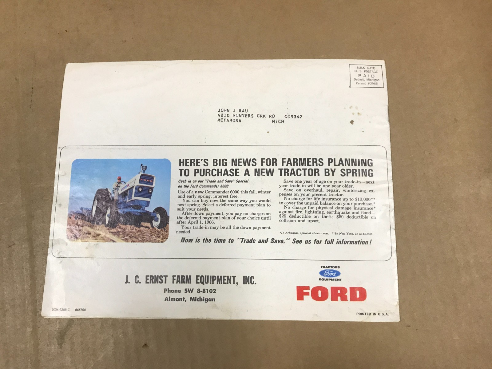 Vintage Compare New-Size Ford Tractors Salesman Brochure “Heavier, Stronger”