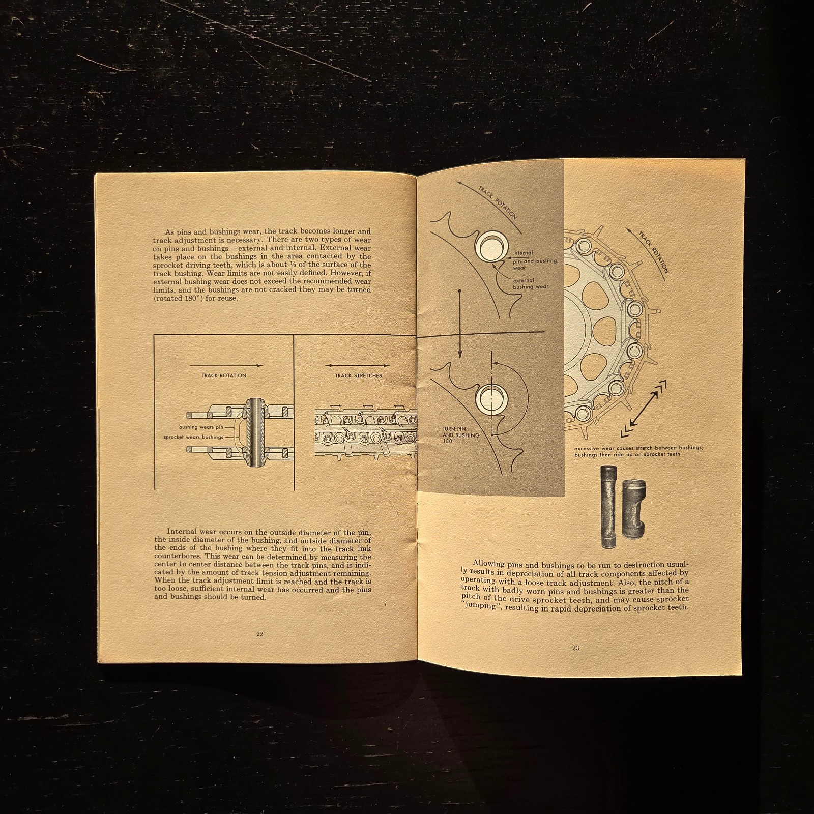 1950’s “EXTENDING TRACK SERVICE LIFE” CATERPILLAR BROCHURE BOOKLET H.O. PENN CO.