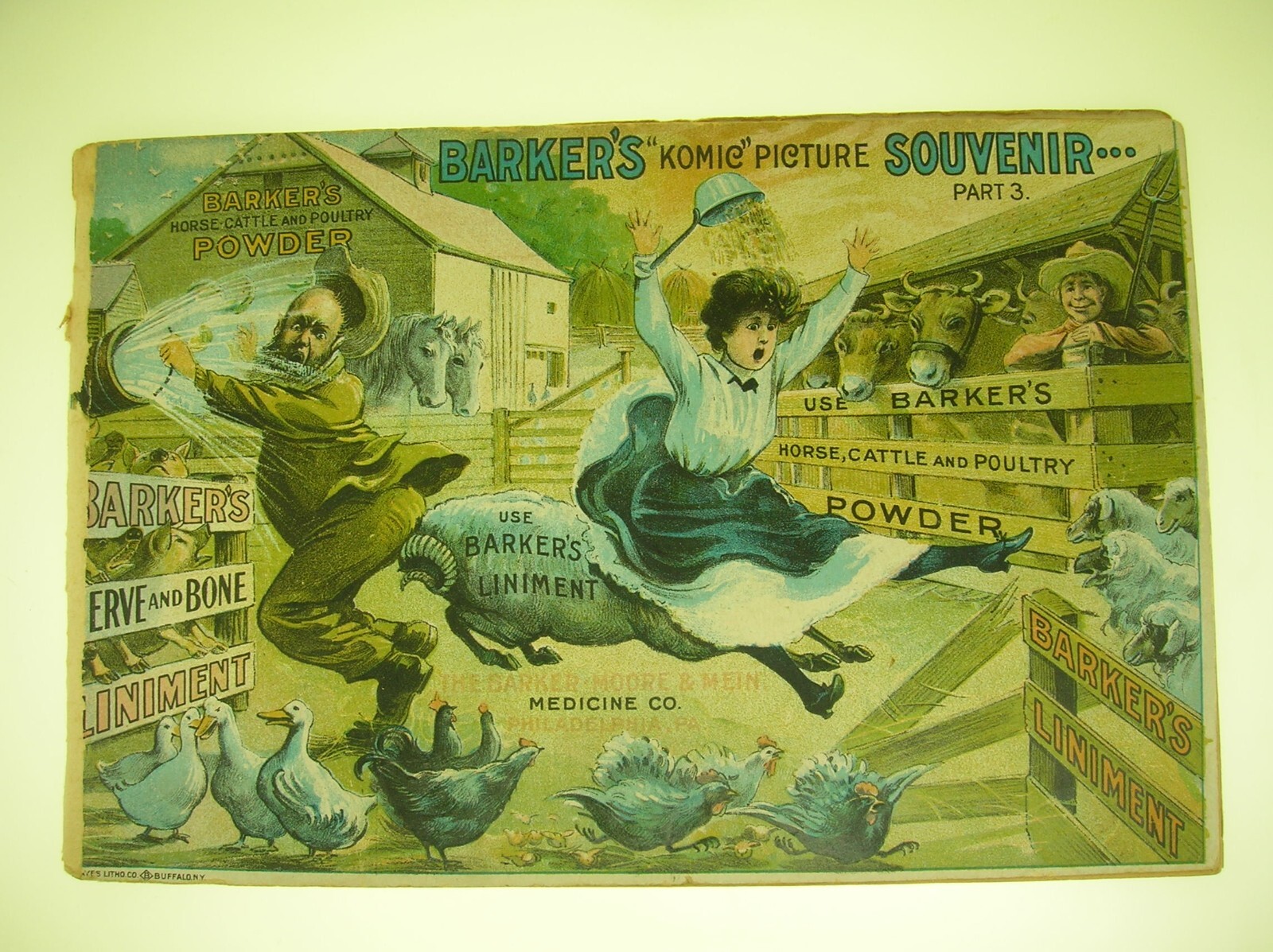 C. 1900 BARKER’S KOMIC PICTURE SOUVENIR PART 1,2,3 AND 4 – BLACK AMERICAN – B/O