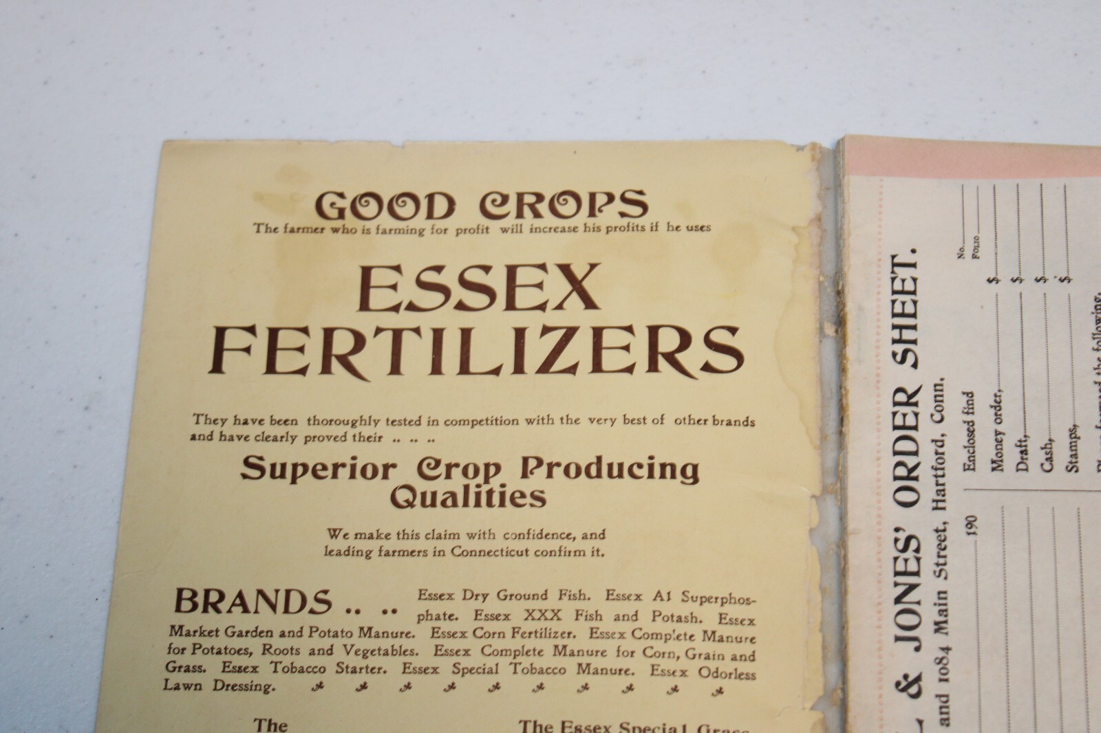 Vtg 1904 Advertising Catalog Caldwell & Jones Seeds & Agricultural Implements