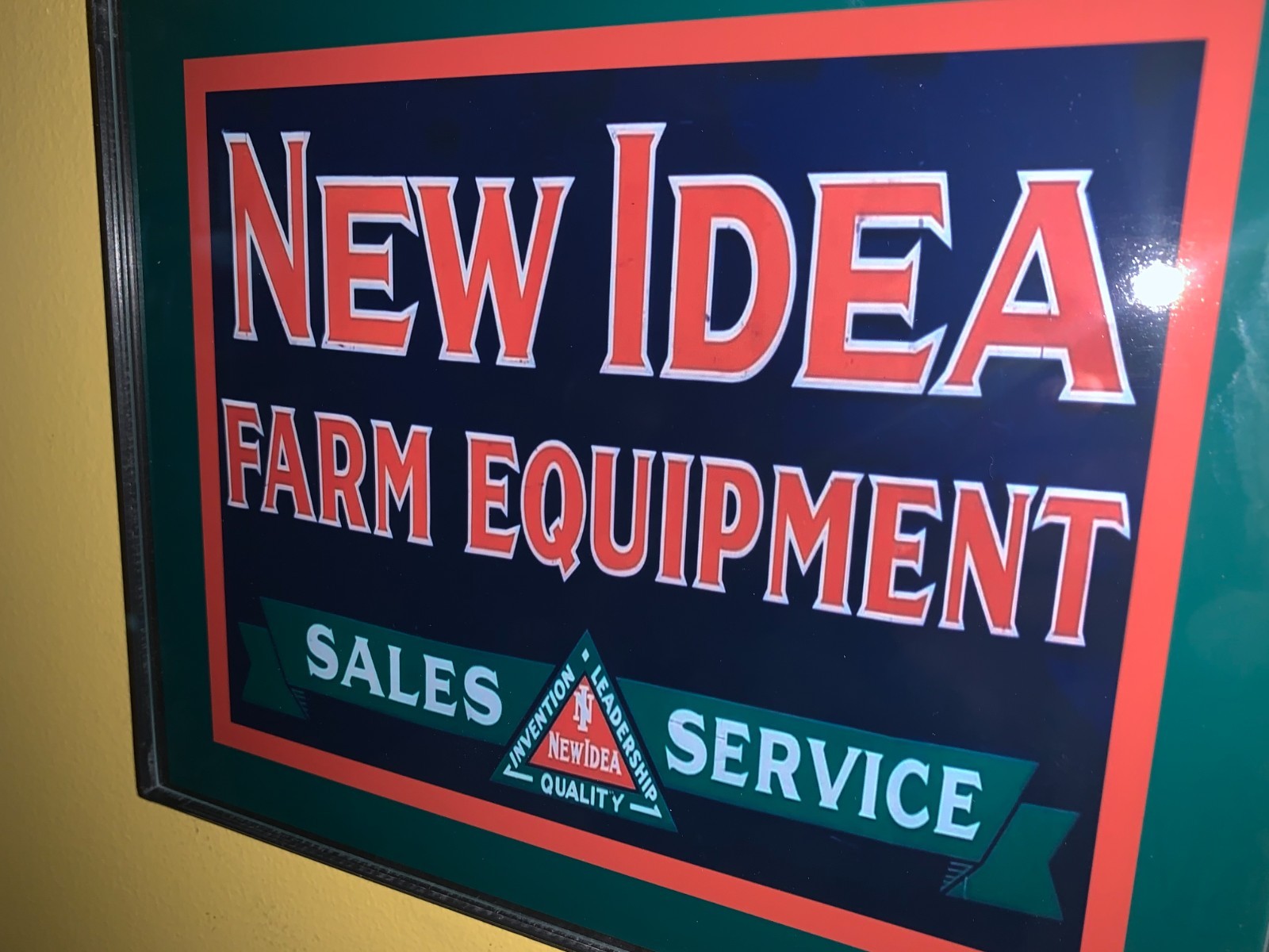 New Idea Farm Equipment Tractor Barn Garage Man Cave Advertising Sign