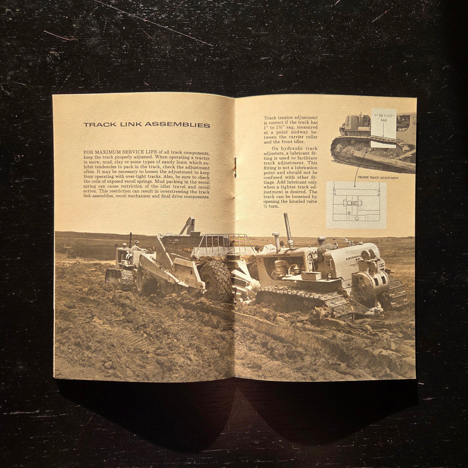 1950’s “EXTENDING TRACK SERVICE LIFE” CATERPILLAR BROCHURE BOOKLET H.O. PENN CO.