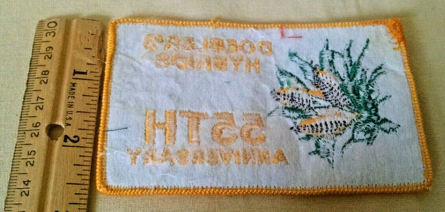 DOEBLER’S HYBRIDS PATCH 55TH ANNIVERSARY VINTAGE CORN GRAPHIC RECTANGULAR AS IS.