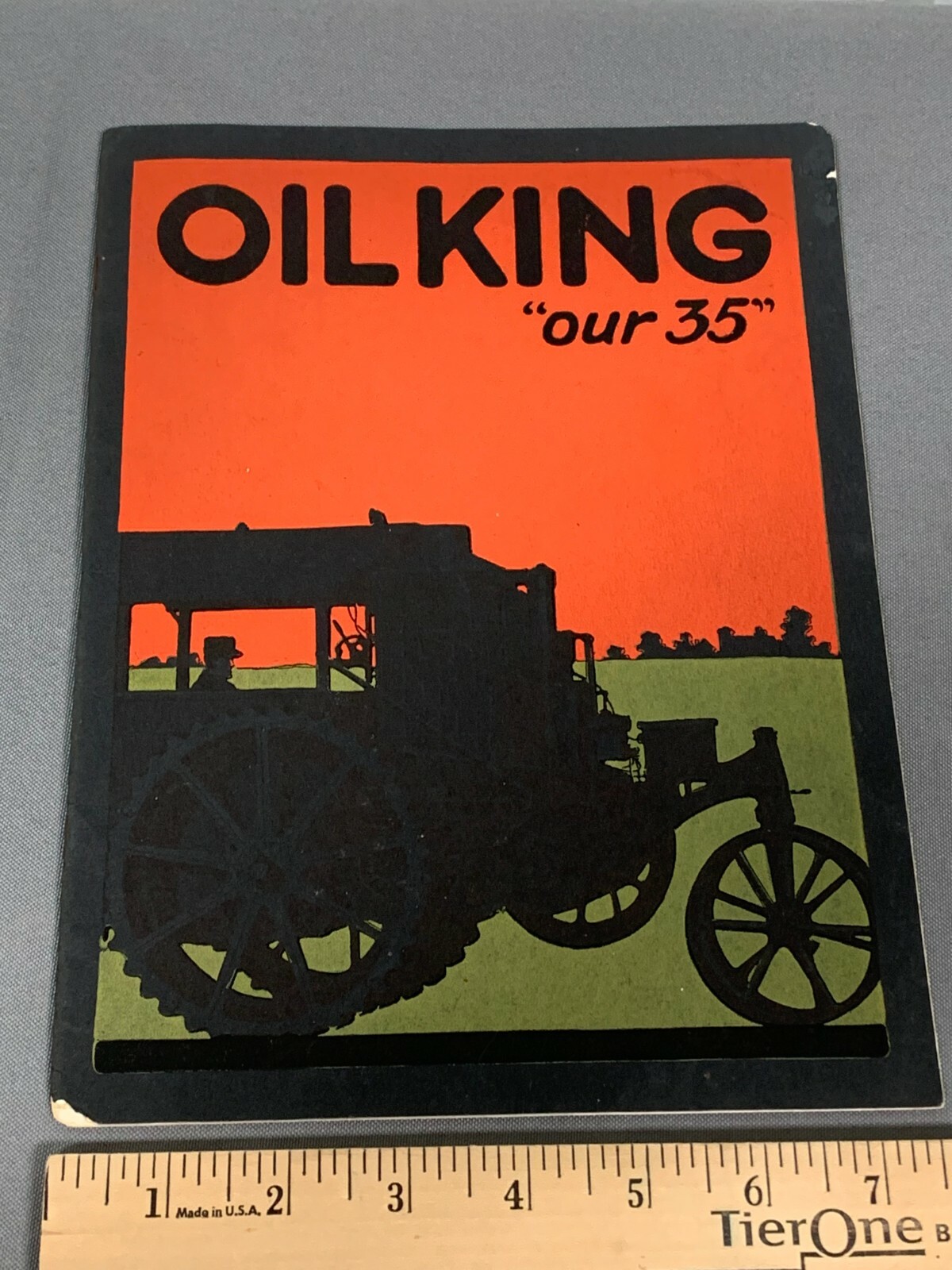 Vintage 1910’s HART PARR OILKING 35 Prairie Tractor Sales Brochure Catalog RARE