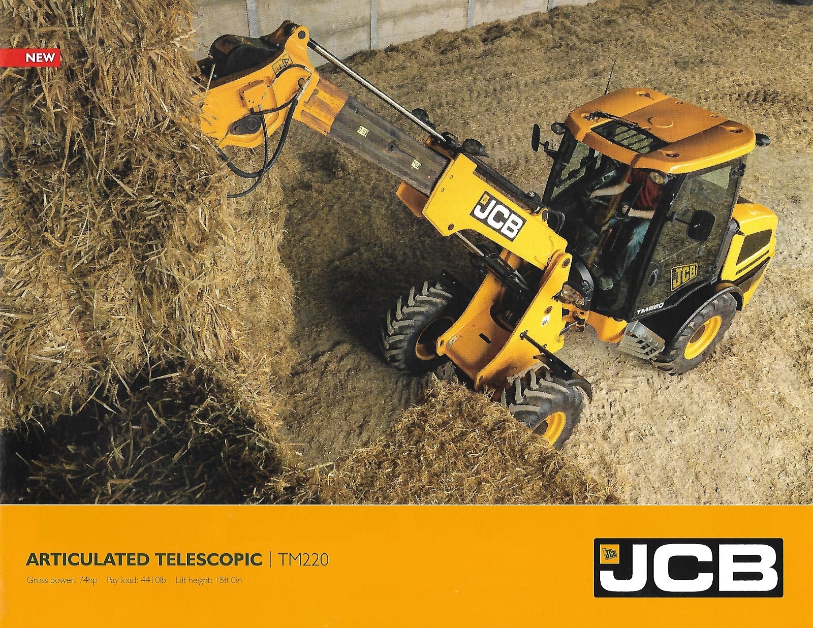 Farm Equipment Brochure – JCB – TM220 – Articulated Tele Handler – c2015 (F7969)