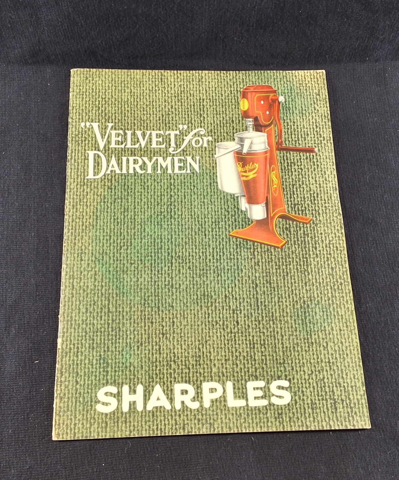 1920s SHARPLES “VELVET” FOR DAIRYMEN CREAM SEPARATOR BROCHURE