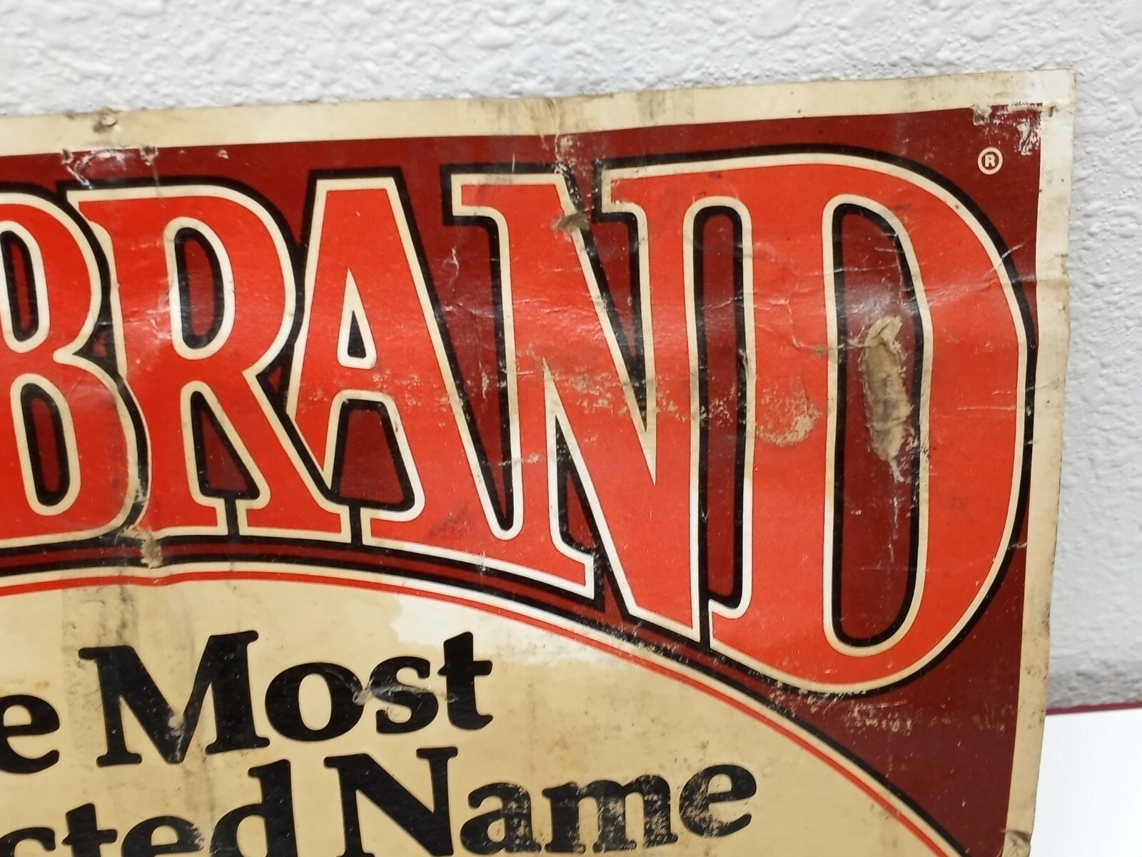 Vtg RED BRAND WOVEN WIRE PAPER SIGN KEYSTONE GROUP FARM FENCE 11.5″x7.25″