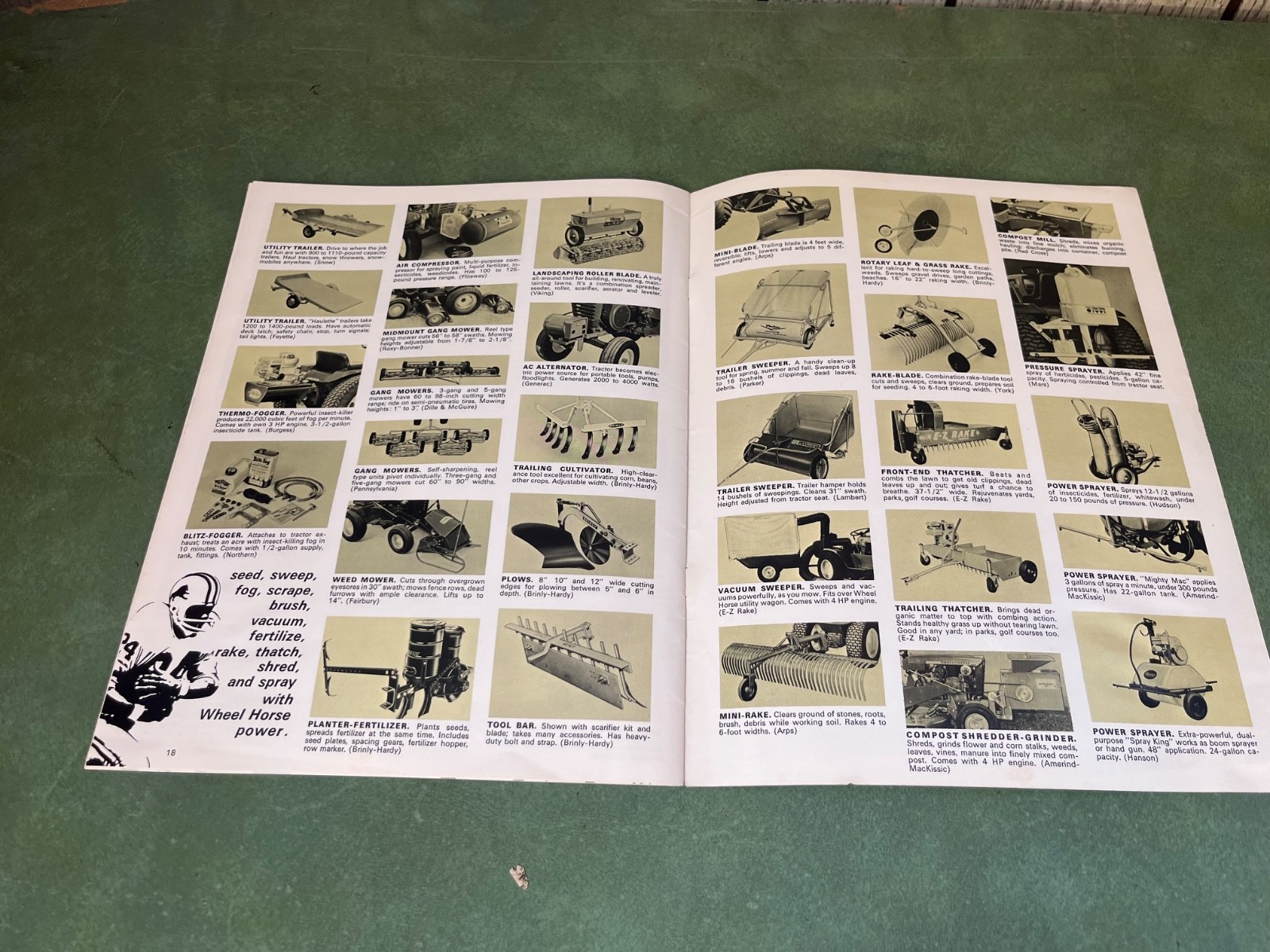 Original 1970 Wheel Horse Garden Tractor Sales Brochure